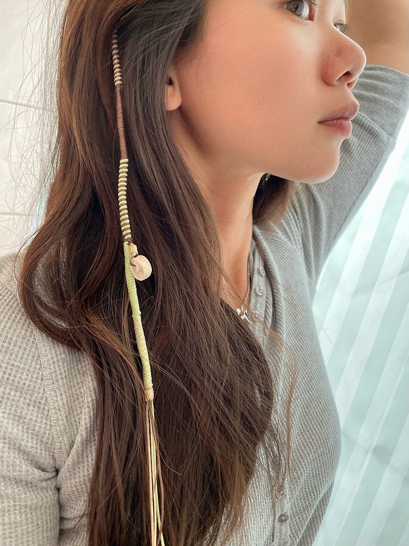 Detachable Wax rope braid Hair Wrap ocean wind dirty braid resistant to soaking water and not fade - Hair Accessories - Other Man-Made Fibers Khaki