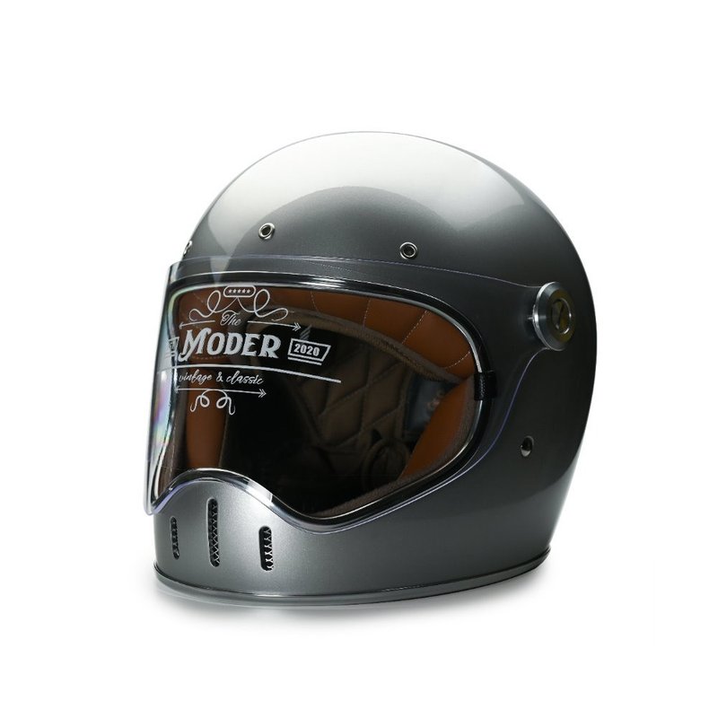 MODER หมวกนิรภัย-LOUISE-สีเงินเงา - หมวกกันน็อก - วัสดุอื่นๆ 