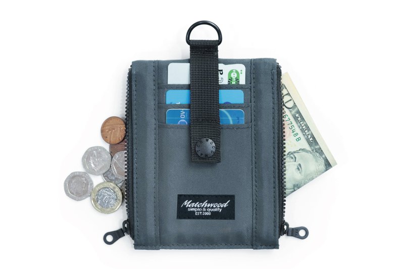 Defty Multipurpose Neck Hanging Crossbody Pouch Coin Purse Banknote Holder Card Holder Easy Card Identification Card - ที่ใส่บัตรคล้องคอ - วัสดุกันนำ้ สีดำ