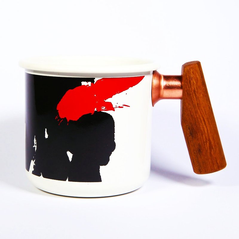 Dong Yangxi X Truvii Ink Rock Cup Reading Clothing Cross-border Cooperative Products - Teapots & Teacups - Enamel White
