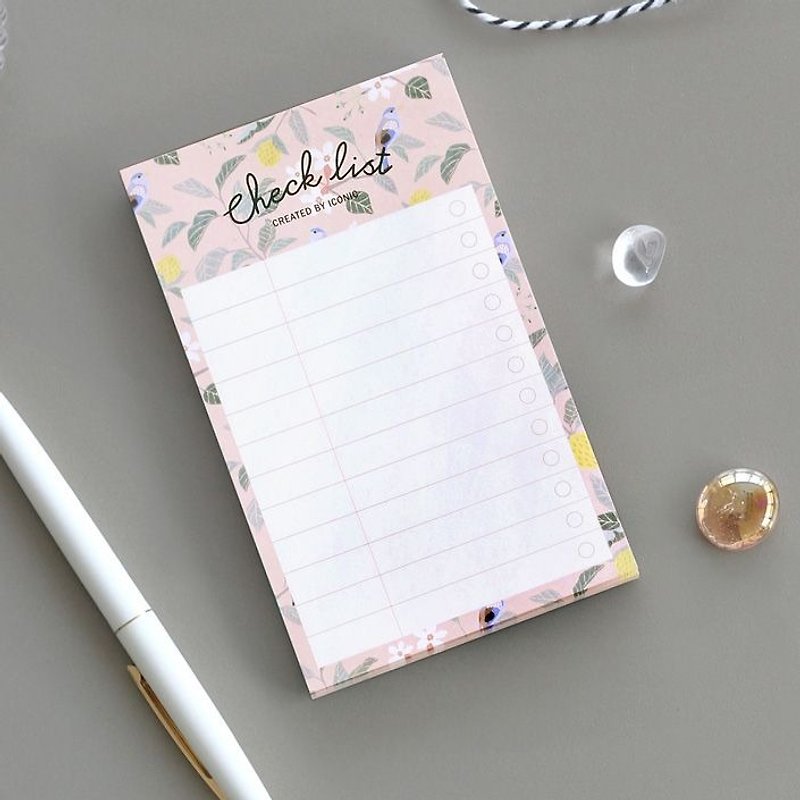 Small To-Do List Post-it Note - Flowers, ICO89964 - Sticky Notes & Notepads - Paper Pink