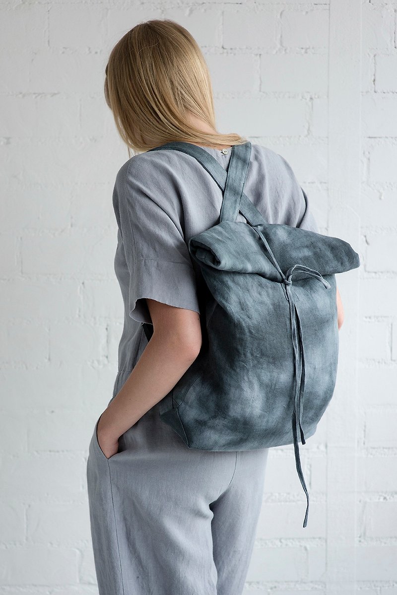 Linen Backpack Motumo – 17B3 - กระเป๋าเป้สะพายหลัง - ลินิน 