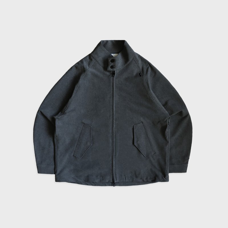 DYCTEAM - RePET Melange Harrington Jacket (gray blue) - 男夾克/外套 - 其他材質 灰色