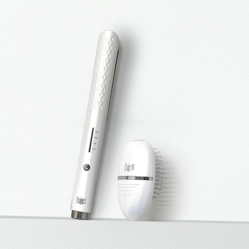 Quico - 輕巧造型器 (珍珠白) + 負離子梳 (珍珠白) 優惠套裝 - 其他小家電 - 塑膠 