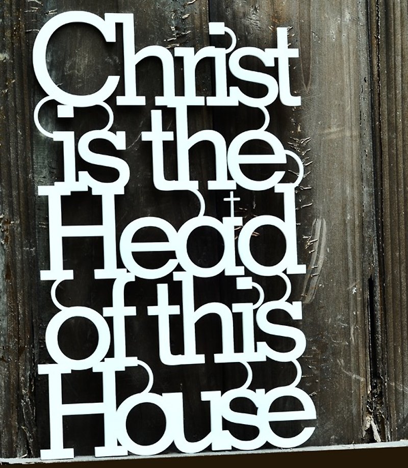 Christ is the Head of this House  Scripture / wall stickers / decoration / Gifts - Wall Décor - Acrylic White