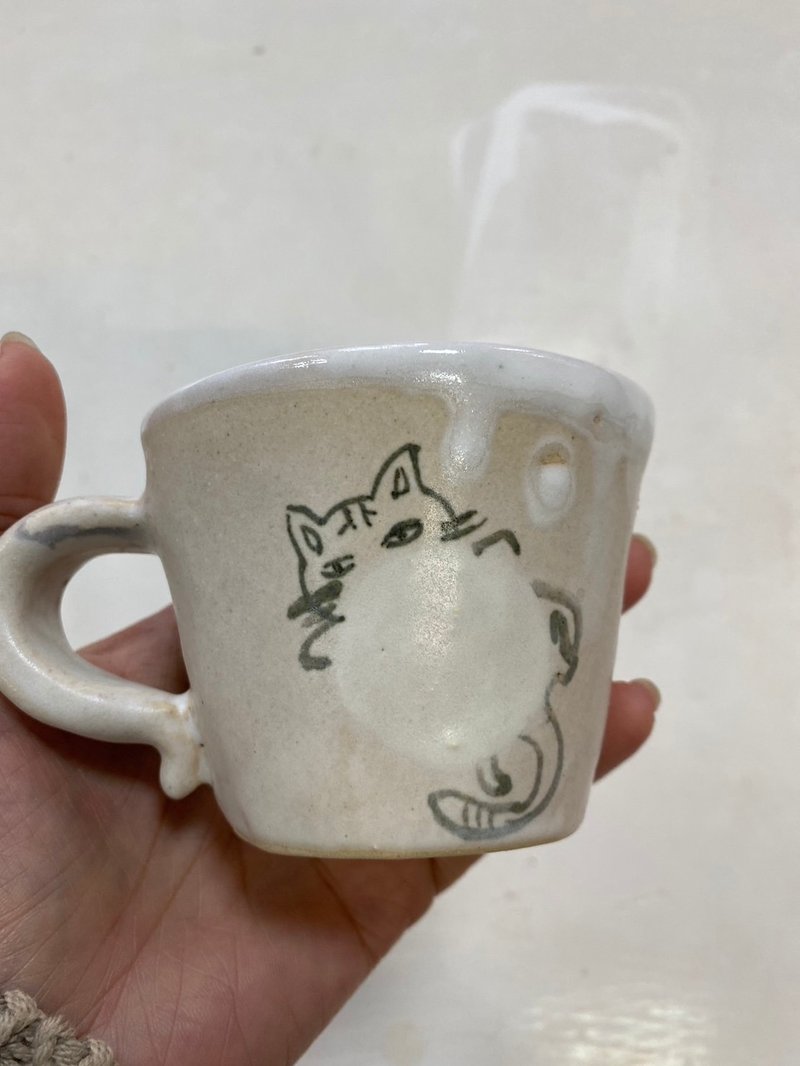 杯-躲貓貓杯 - 擺飾/家飾品 - 陶 銀色