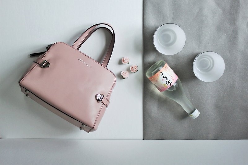Kabie – Italian leather dual usage camera-/handbag 2017SS - Messenger Bags & Sling Bags - Genuine Leather Pink