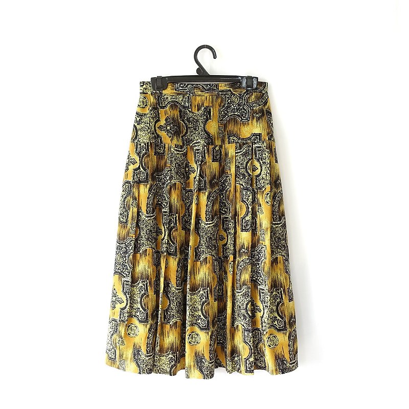 │Slowly│Antiquities-Ancient Skirt│vintage.Retro.Literature - Skirts - Polyester Multicolor