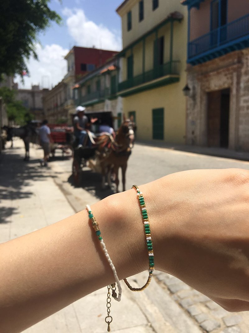 Ololssim 2-piece green bracelet - Bracelets - Other Metals Multicolor