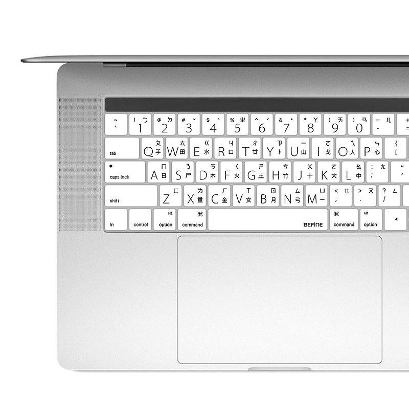 BF MacBook Pro 13/15 dedicated Chinese keyboard protective film (8809402592524) - เคสแท็บเล็ต - ซิลิคอน ขาว