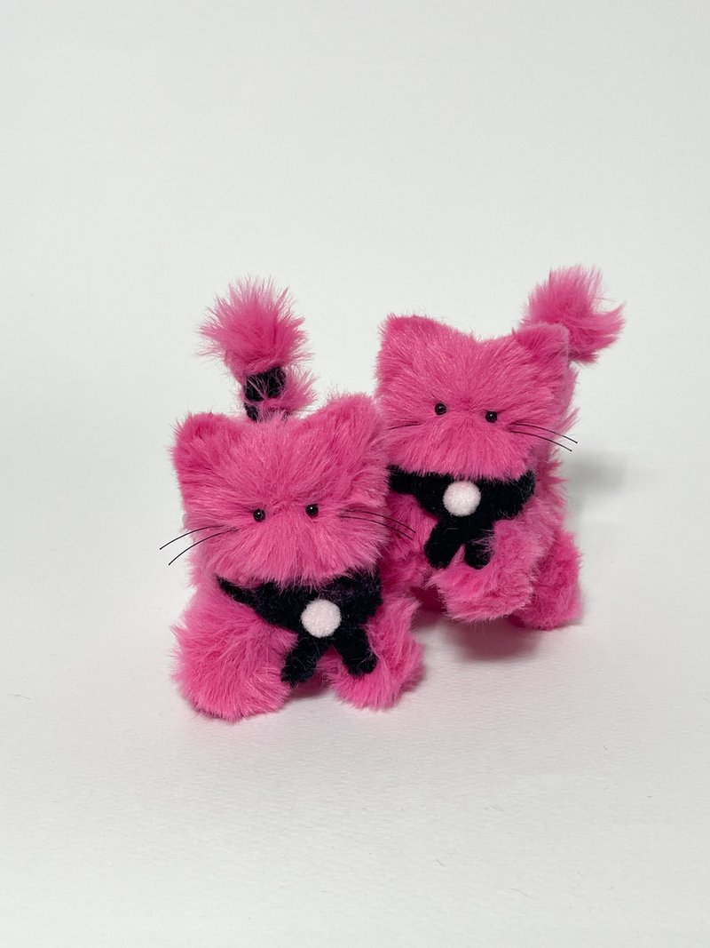 Myomyo cat keyring _magenta - Keychains - Other Materials 