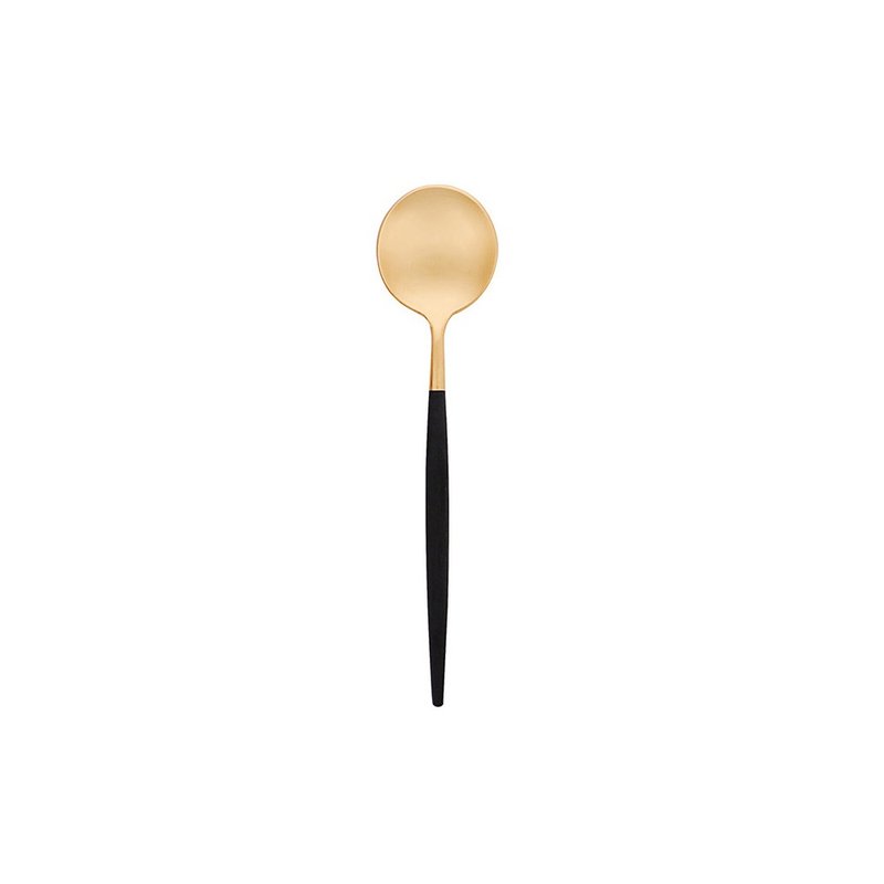 葡萄牙 Cutipol  GOA  黑金 12.5CM咖啡匙 - 刀叉/湯匙/餐具組 - 不鏽鋼 黑色