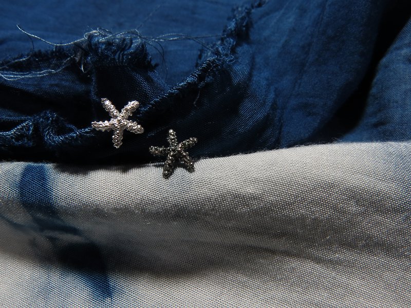 【925 Silver Jewelry LOU】Ocean Series - Starfish (single sale) - Earrings & Clip-ons - Silver Silver