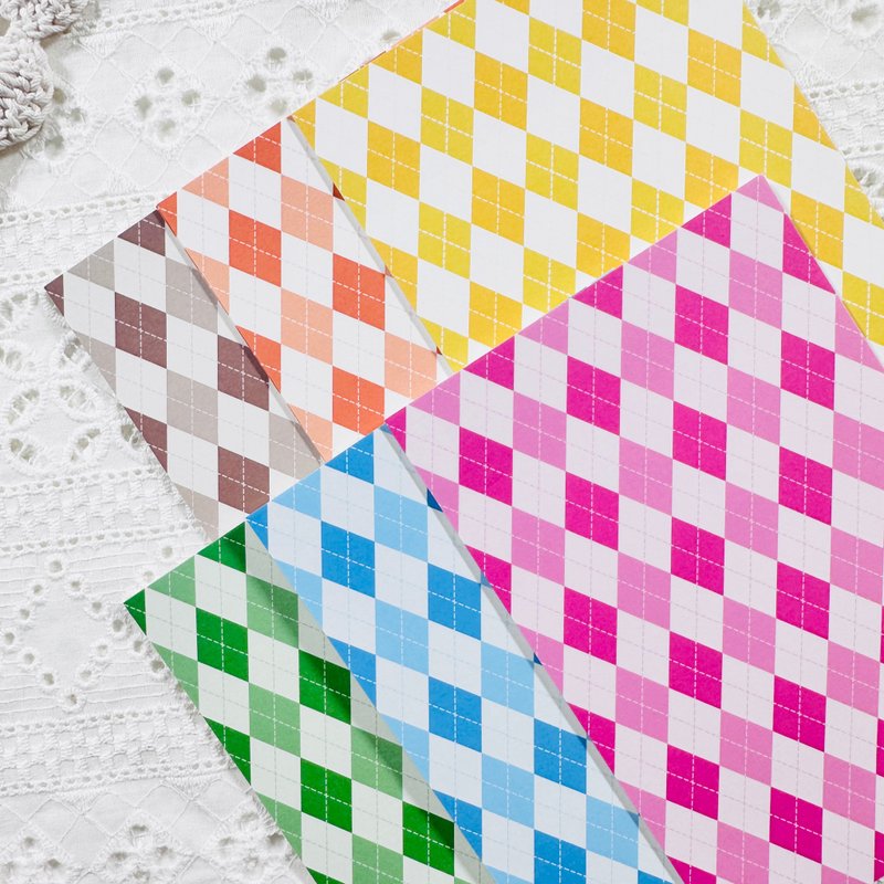 Checkered paper stickers - 貼紙 - 其他材質 