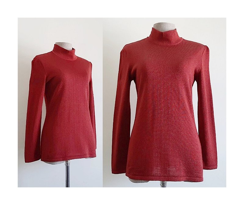 SALVATORE FERRAGAMO Vintage Red Knit Sweater - 女毛衣/針織衫 - 其他材質 紅色