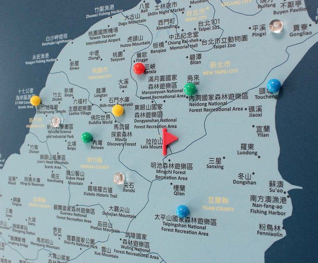 台湾台北市地図型マグネット-