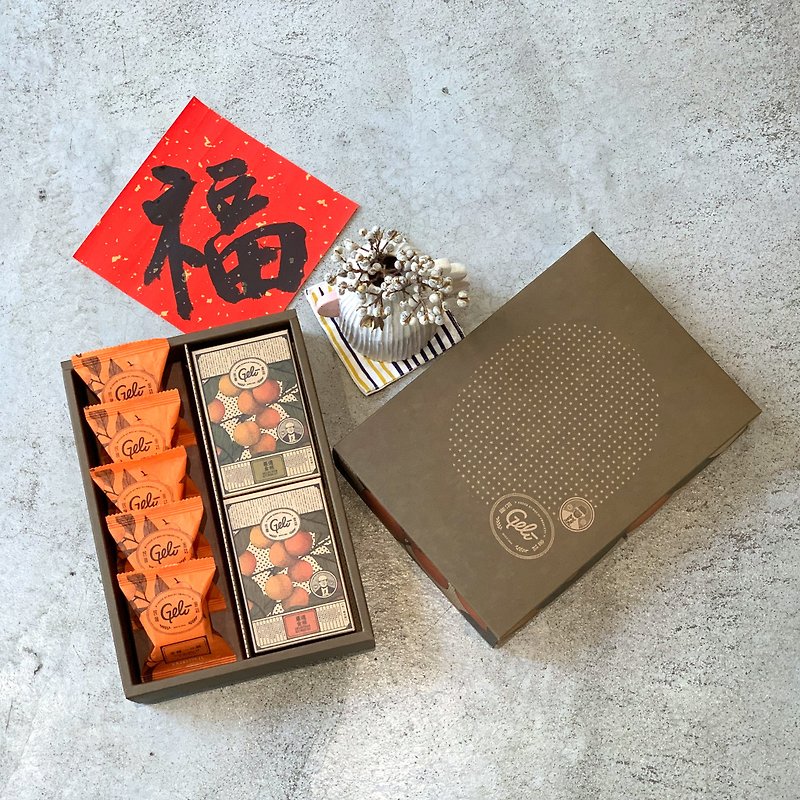 Jule gift box SA (kumquat cake 30g*5 pieces + optional combination)-with carrying bag - เค้กและของหวาน - อาหารสด 
