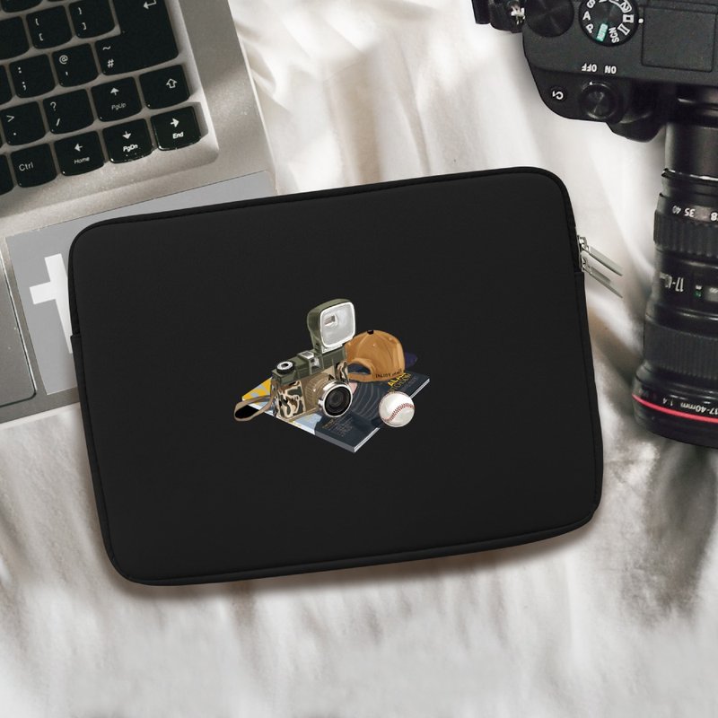 ユニークなカモフラージュ、ラップトップスリーブ15インチ、Macbook Air 11インチケース、MacbookPro13インチ - パソコンバック・PCケース - 合皮 ブラック