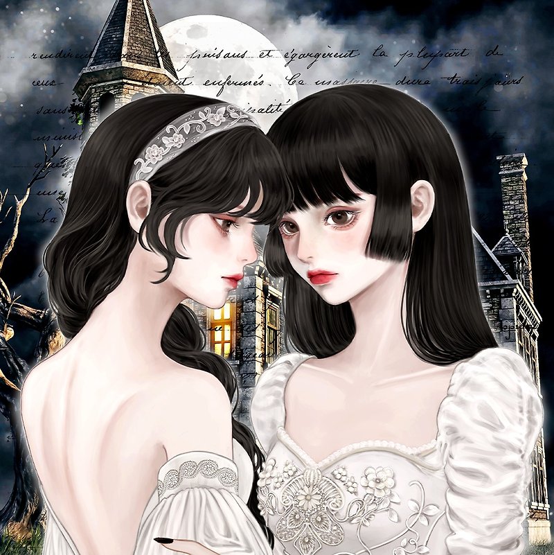 (the twin princess) Twins (5Color) - 貼紙 - 紙 多色