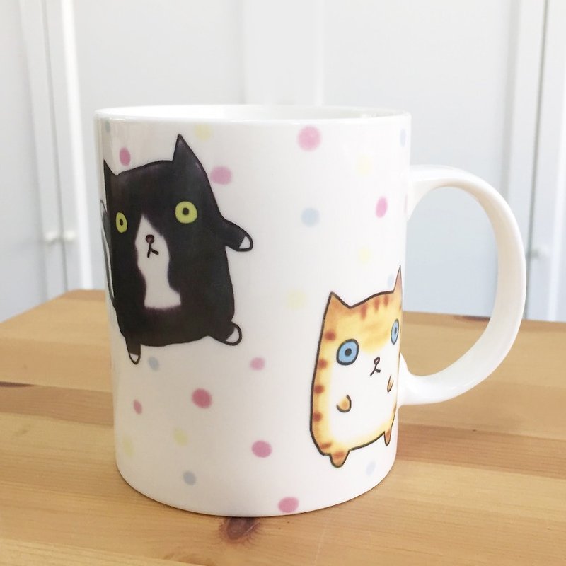 Buy two, get one free bone china mug - Christmas exchange gift for fat cat - Mugs - Porcelain White