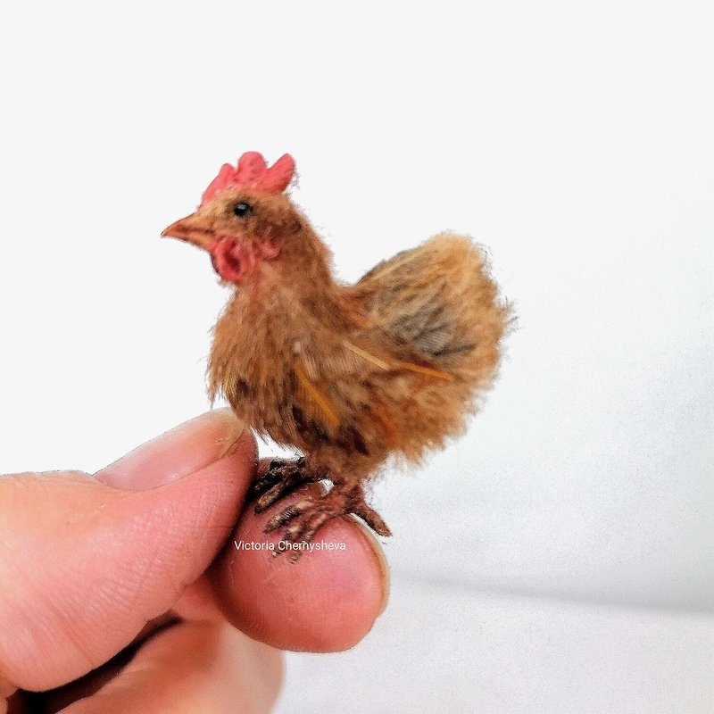 Dollhouse Miniature Realistic Chicken Bird 1:12,Miniature Bird chicken. TO ORDER