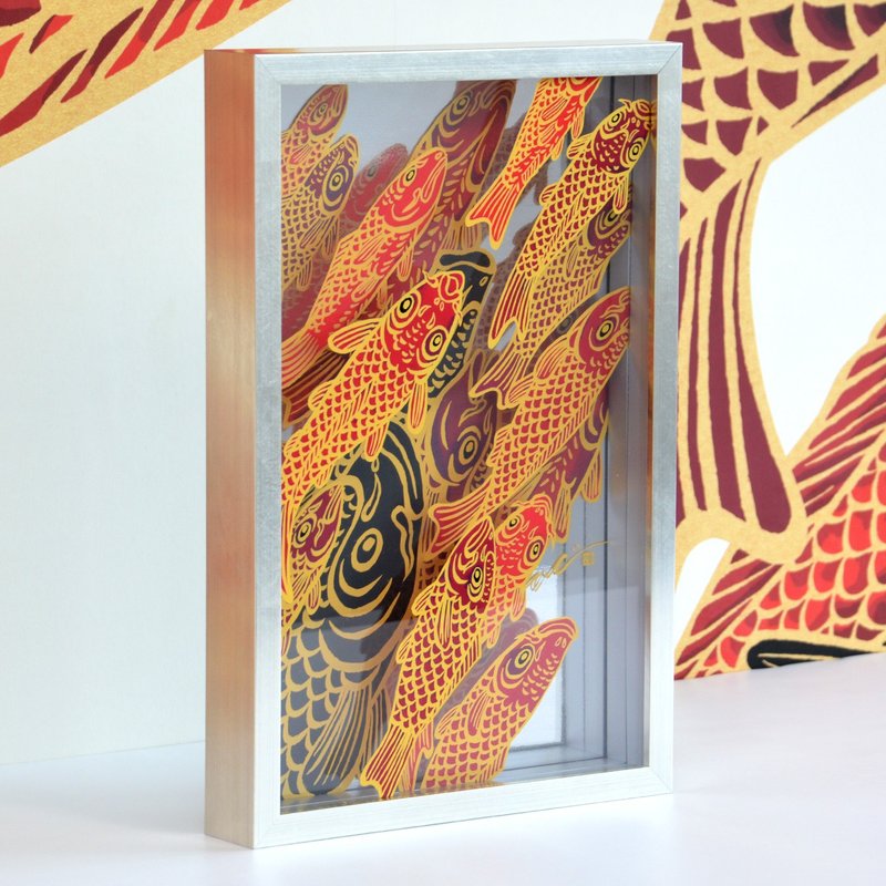 絲網框架 Carp is Dragon in Heaven - 海報/掛畫/掛布 - 壓克力 