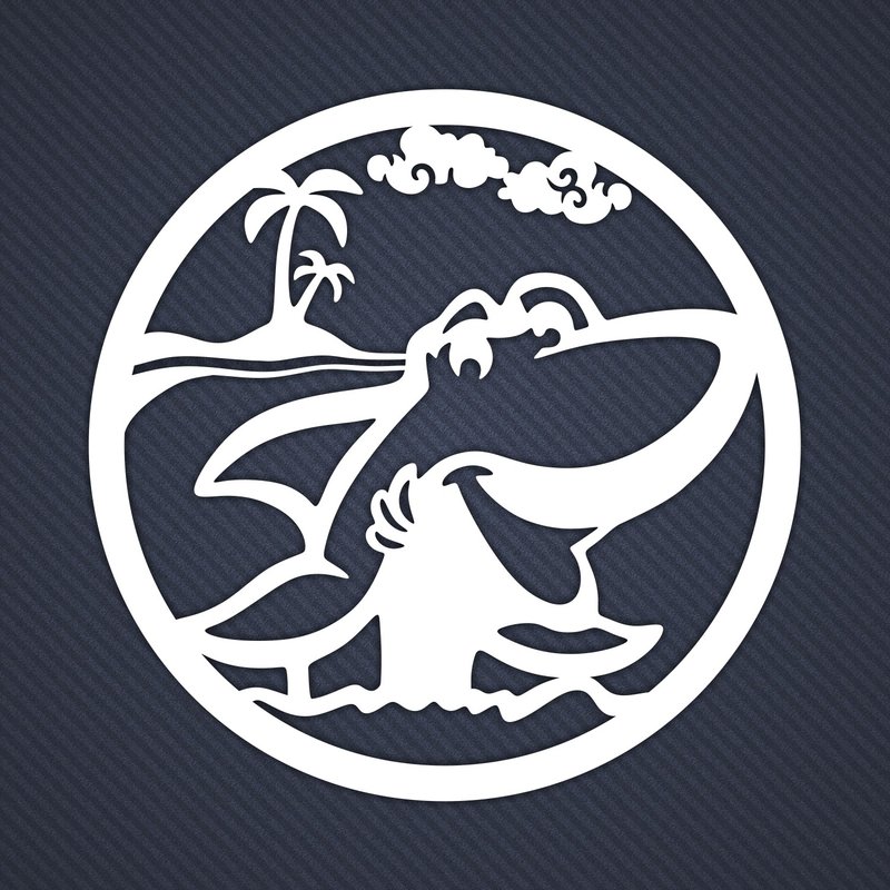 Shark Lasercut Template, shark svg dxf cdr ai file, papercut template, wall art - 其他數位設計 - 其他材質 