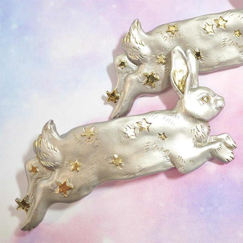 Running in the Universe Barrette Running Space / Valletta HA 025 - Hair Accessories - Other Metals Silver