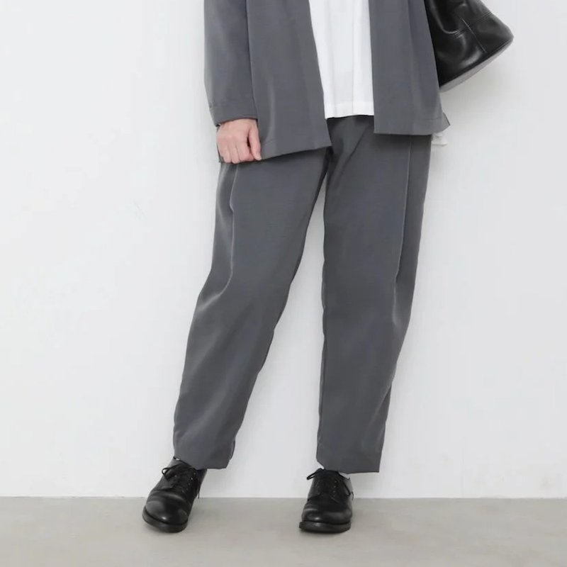 OMAKE.jp Tapered Pants HarenohiPants Gray - Women's Pants - Cotton & Hemp Gray