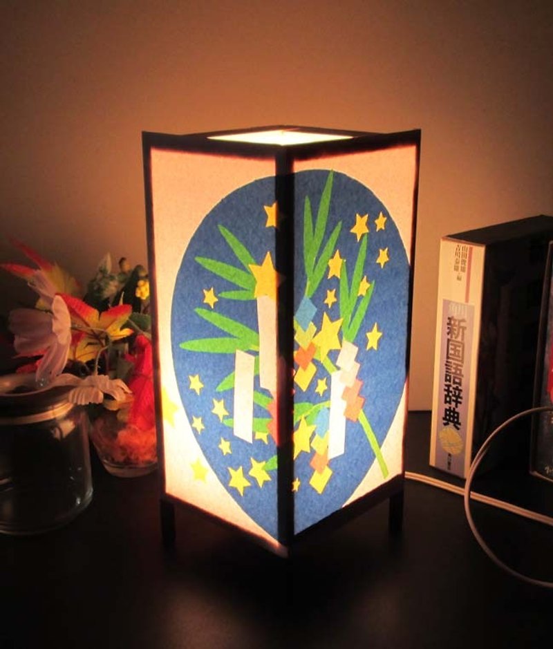 «Tanabata evening. Healing Light Stand-3 form of dream lamp hunting »4-10-peace - ของวางตกแต่ง - กระดาษ สีเขียว