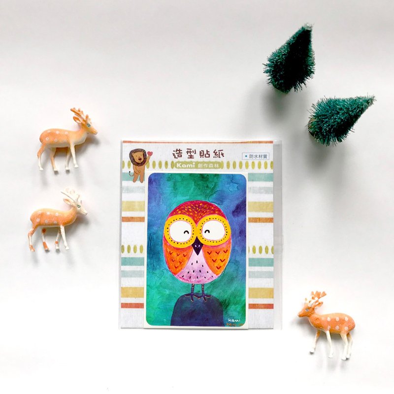 悠遊卡防水貼紙 ∣ 夢境貓頭鷹 - 貼紙 - 紙 多色