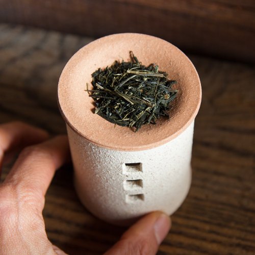 茶香炉 (おうち) - ミニ (シロ) - ショップ Pottery & Tea とろ