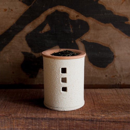 茶香炉 (おうち) - ミニ (シロ) - ショップ Pottery & Tea とろ