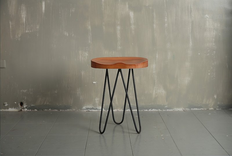 工業風_實心細鐵造型矮椅/咖啡廳/工作室/商業空間/可客製化 - 其他 - 其他金屬 黑色