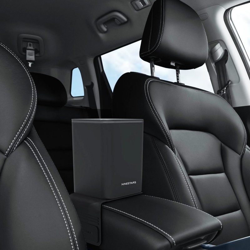 美國 NINESTARS 不傾倒車用垃圾桶(桌上型/車用/防異味/附防滑墊) - 垃圾桶 - 塑膠 黑色