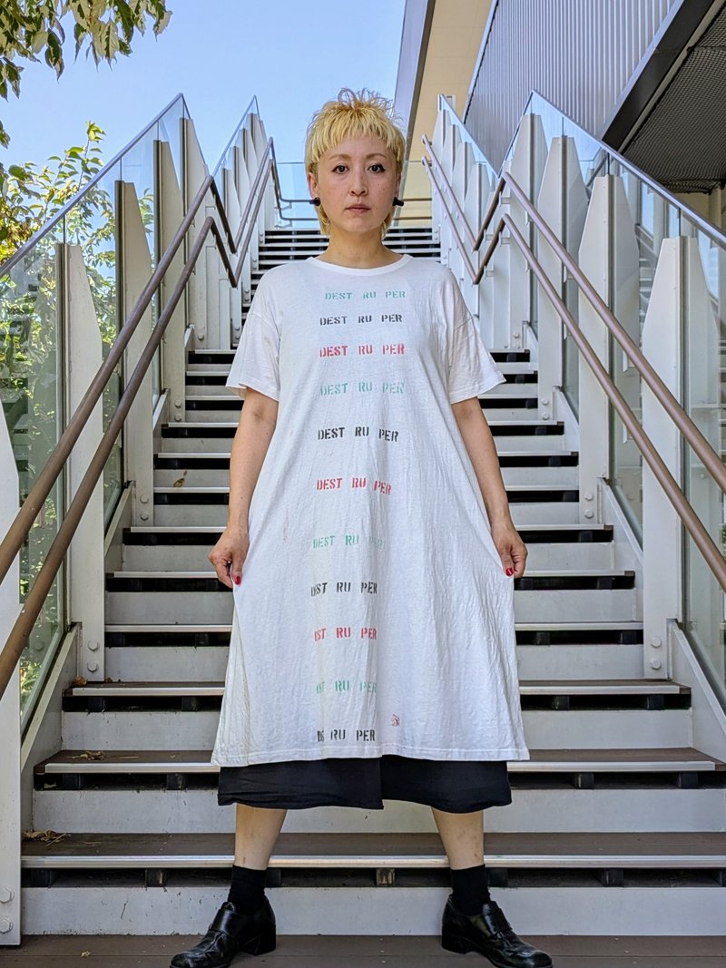 【drip】stencil cut-saw(long) - 洋裝/連身裙 - 棉．麻 