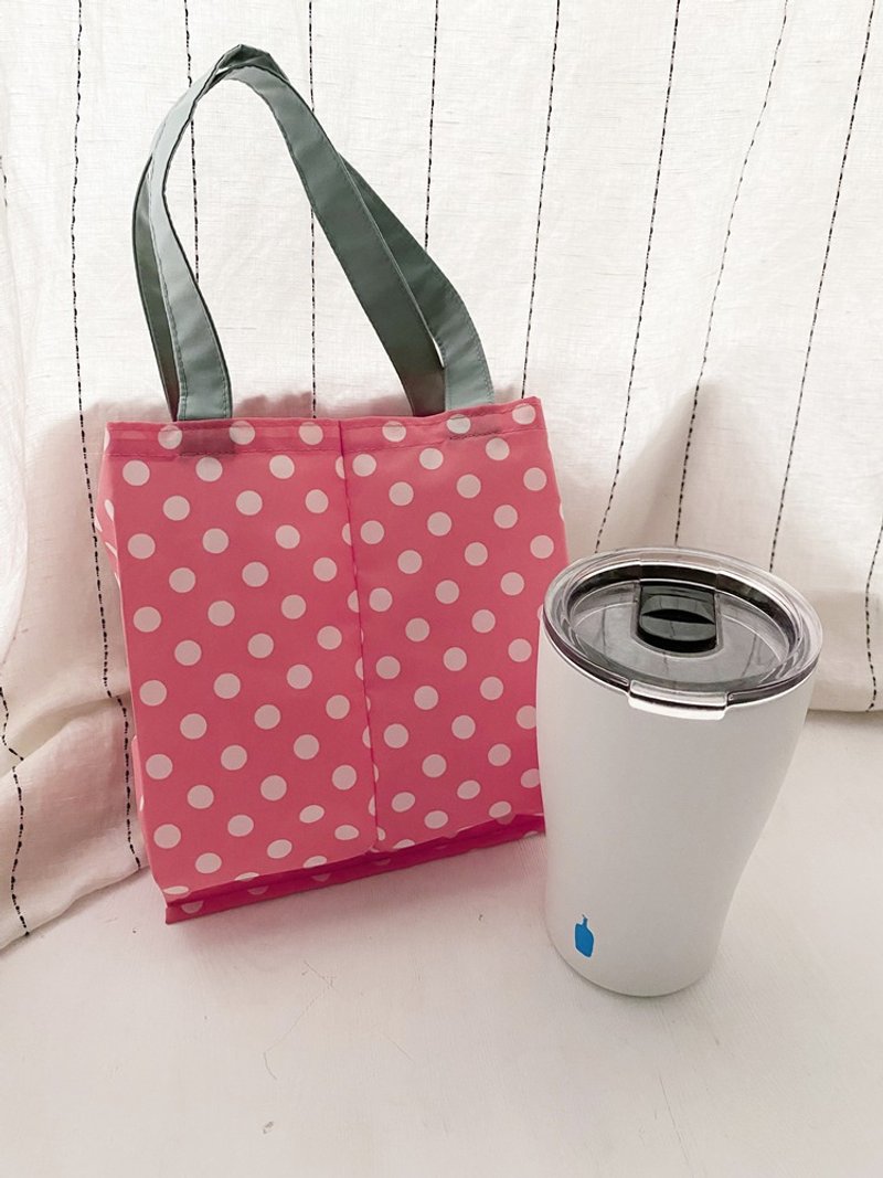 hairmo environmental protection 2way double enjoyment cup beverage bag - white jade strawberry - Beverage Holders & Bags - Nylon Pink