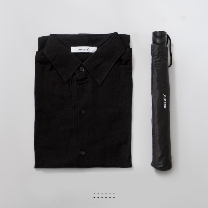 Essala Shirt CottonLinen - Urban Edge - Men's Shirts - Cotton & Hemp Black