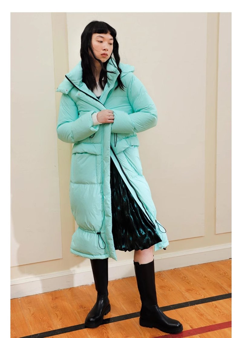 【高領】新中式復古中國風  長款羽絨服 - 其他 - 其他材質 綠色
