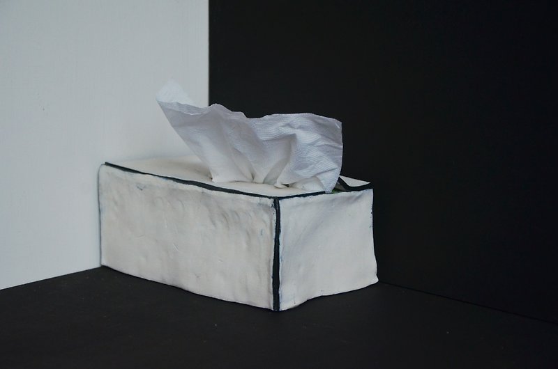 Hygienic paper box. Style pie - Tissue Boxes - Pottery White