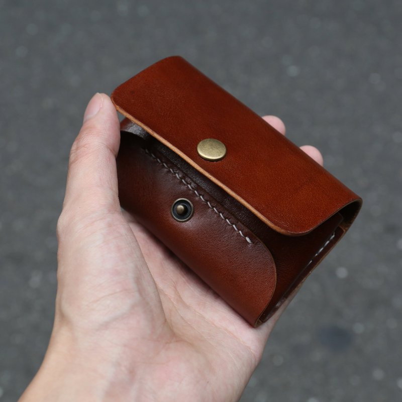 Customized gift [change card holder/business card holder/youyou card/headphones] Mister hand-made material bag - Leather Goods - Genuine Leather Multicolor
