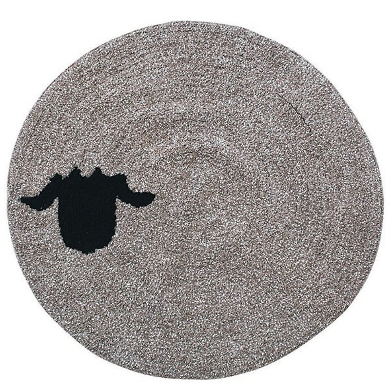 Mix Sheep-lambskin modeling mat (gray) - ผ้าห่ม - ผ้าฝ้าย/ผ้าลินิน สีเทา