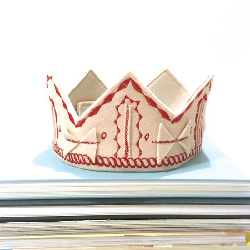 Baby crown - ของขวัญวันครบรอบ - ผ้าฝ้าย/ผ้าลินิน สีกากี