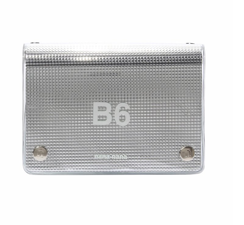 B6 PVC Waterproof Silver Transparent Crossbody Bag - กระเป๋าแมสเซนเจอร์ - วัสดุอื่นๆ สีเงิน