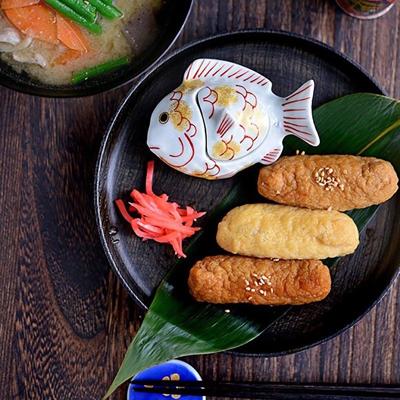 Nishiki gold sea bream type Japanese side dish box Arita yaki/sauce dish - Small Plates & Saucers - Porcelain 