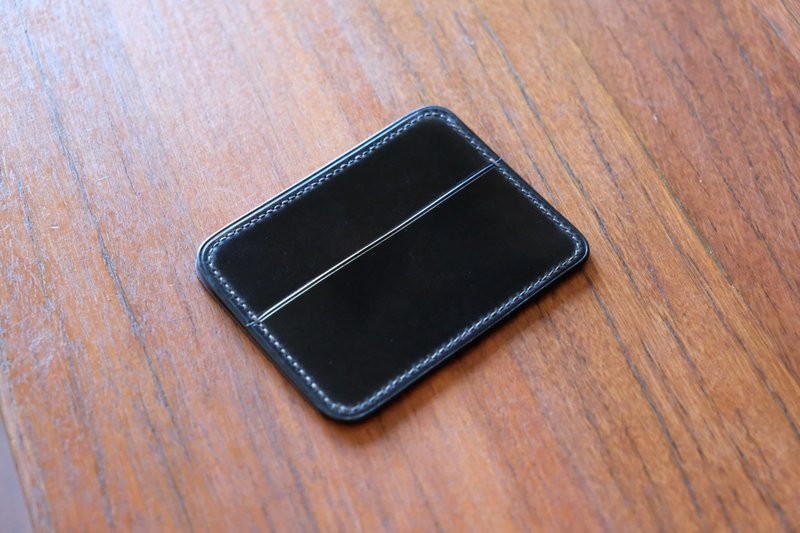 MILDY HANDS - Card Wallet 03 - 馬臀皮卡片夾 shell cordovan - 皮夾/長短夾/錢包 - 真皮 黑色