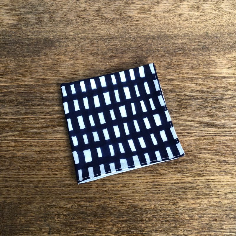 ハンカチ　ミナペルホネンてぬぐいsora check ハンドメイド　ロゴなし - 手帕 - 棉．麻 