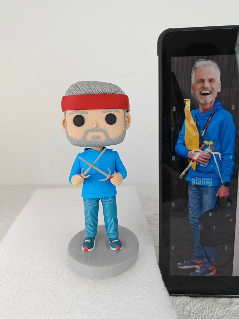 【客製化3D人像公仔】訂製手工Funko Pop男生朋友老公生日禮物 - 玩偶/公仔 - 黏土 多色
