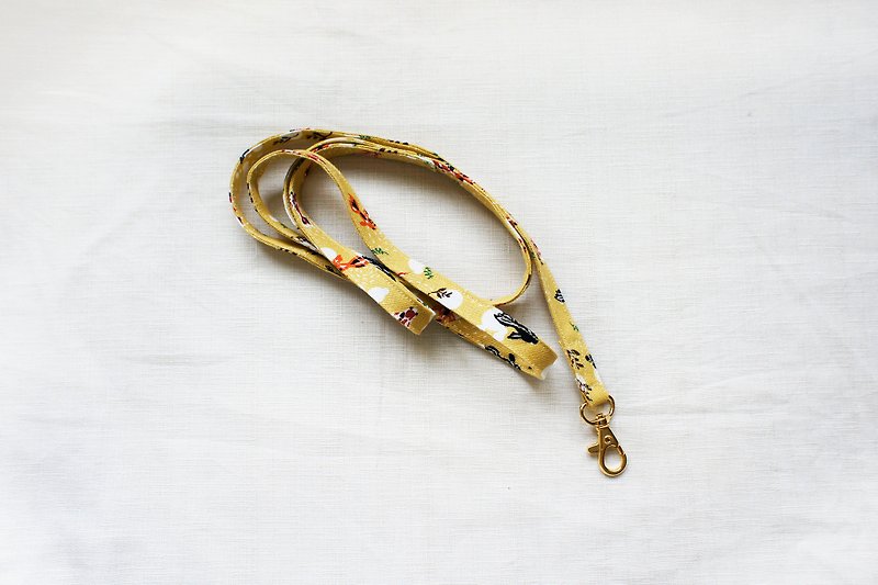 Can be customized. Summer breeze goldfish dog essential accessories <leash> - ปลอกคอ - ผ้าฝ้าย/ผ้าลินิน สีเหลือง