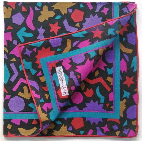 LOUIS VUITTON 幾何学模様 ハンカチ 約50cm LOUIS VUITTON 幾何学模様